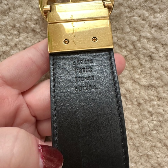 VGUC Gucci authentic Marmont reversible belt black and pattern size 110. - Picture 2 of 5
